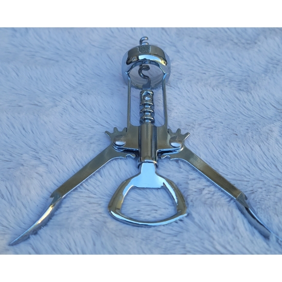 Wing Corkscrew Silver Wine Opener and Bottle Opener - Picture 5 of 16